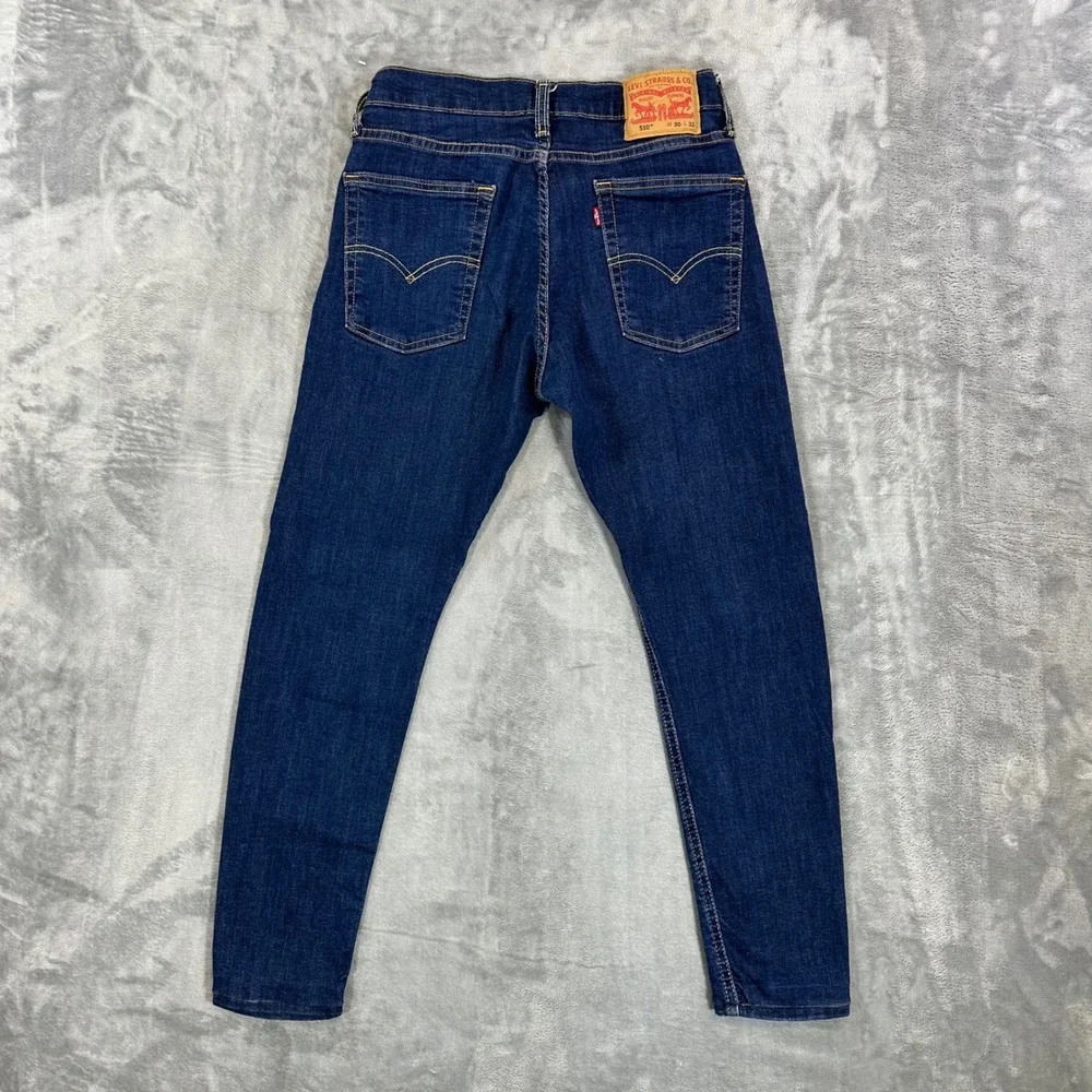 Levi's 510 Extreme Skinny Jeans Men's Size 30x28 Blue Dark Wash Hemmed*